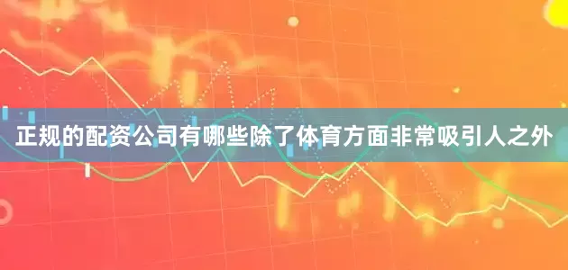 正规的配资公司有哪些除了体育方面非常吸引人之外